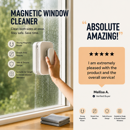 Magnetic Window Cleaner Pro 5-star customer review