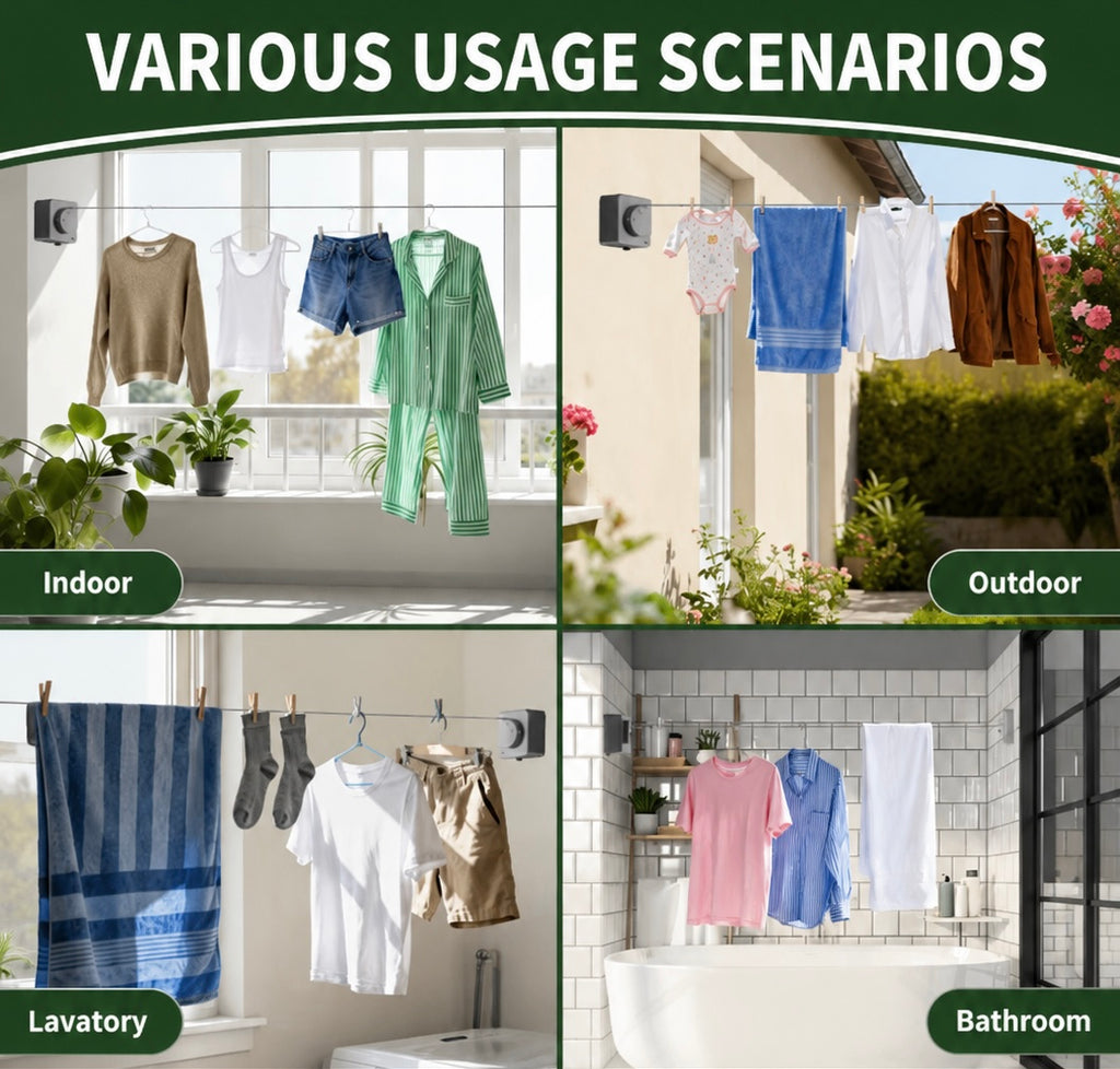 Heavy Duty Retractable Clothes line