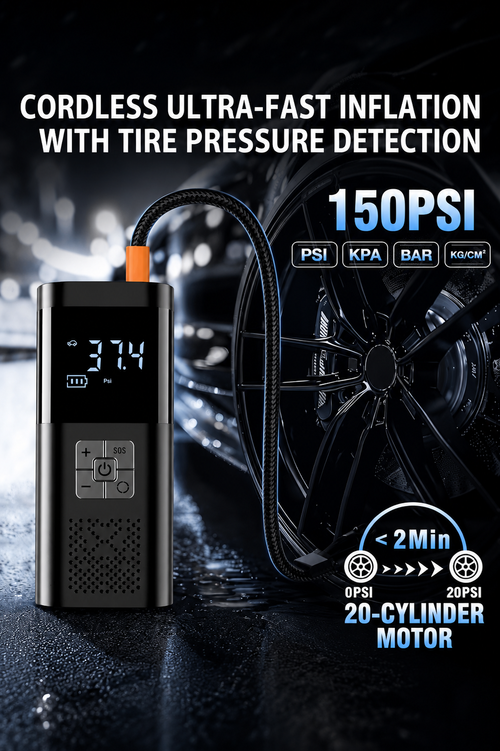 150 PSI Portable Air Compressor and Jump Starter Combo